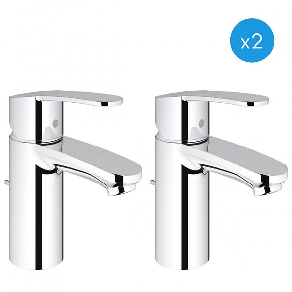 GROHE - Grohe Eurostyle Cosmopolitan - Lot de 2 mitigeurs lavabo  (3355220E-DUO) - large