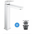 GROHE - Grohe Eurocube Set Mitigeur monocommande 1/2" LavaboTaille XL + Bonde clic clac Grohe pour lavabo avec trop-plein (23406000-CLICCLAC) - vignette