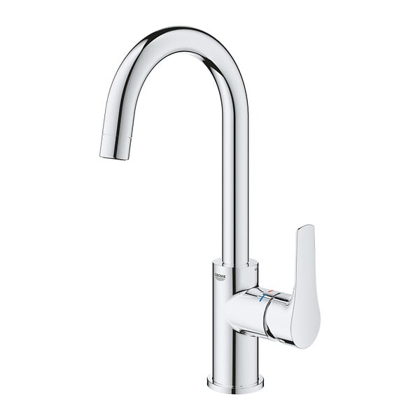 GROHE - EUROSMART Mitigeur monocommande de lavabo Taille L, avec vidage, Chrome (23970003) - large