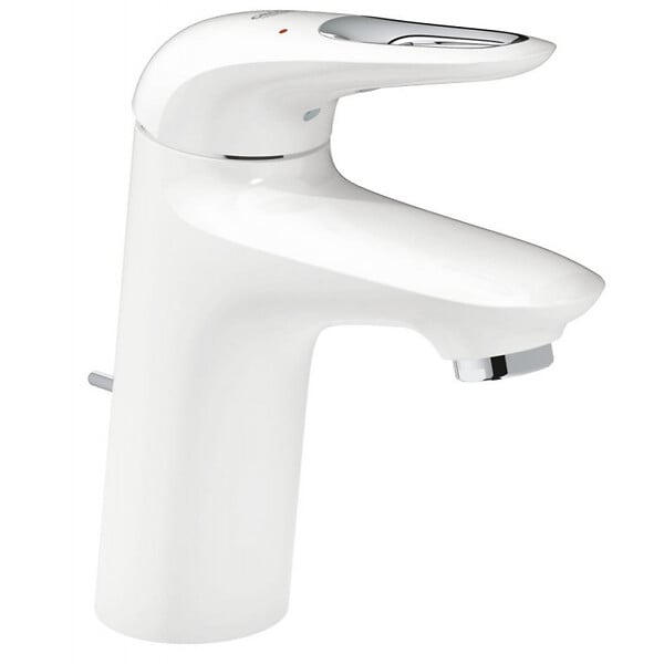 GROHE - Eurostyle Mitigeur monocommande 1/2" Lavabo Taille S Blanc avec vidage automatique (33558LS3) - large