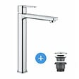 GROHE - Grohe Lineare Set Mitigeur Monocommande Lavabo Taille XL + Bonde clic clac Grohe pour lavabo avec trop-plein (23405001-CLICCLAC) - vignette