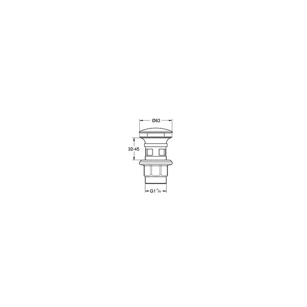 GROHE - Grohe Lineare Set Mitigeur Monocommande Lavabo Taille XL + Bonde clic clac Grohe pour lavabo avec trop-plein (23405001-CLICCLAC) - large