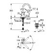 GROHE - Eurosmart Cosmopolitan mitigeur de lavabo 1/2", taille L, chrome (G23933001) - vignette