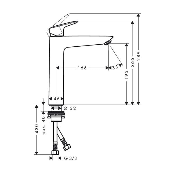 HANSGROHE - Hansgrohe Logis Lot de 2 Mitigeurs de lavabo XL avec ComfortZone 190, Chrome (71091000-DUO) - large