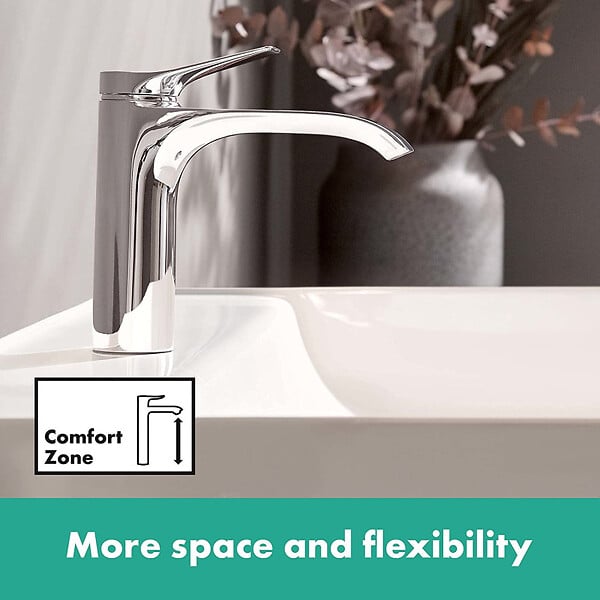 HANSGROHE - Hansgrohe Vivenis Mitigeur de lavabo 110 sans tirette ni vidage, chromé (75022000) - large