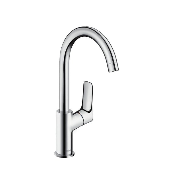HANSGROHE - Hansgrohe Logis 210 Mitigeur lavabo bec haut sans tirette ni vidage, chromé (71131000) - large