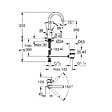 GROHE - Mitigeur de lavabo avec bonde H 30 cm bec courbé - Eurosmart cosmopolitan - 32830001 - Taille L - vignette