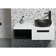 SWISS AQUA TECHNOLOGIES - Swiss Aqua Technologies Set vasque à poser 39x39x12cm sans trop-plein + bonde à écoulement libre Infinitio noir mat SetSATINF-noir - vignette
