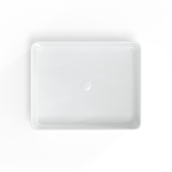 SWISS AQUA TECHNOLOGIES - Swiss Aqua Technologies Infinitio Vasque à poser 50x40 cm, sans trop-plein, Blanc brillant (SATINF5040) - large