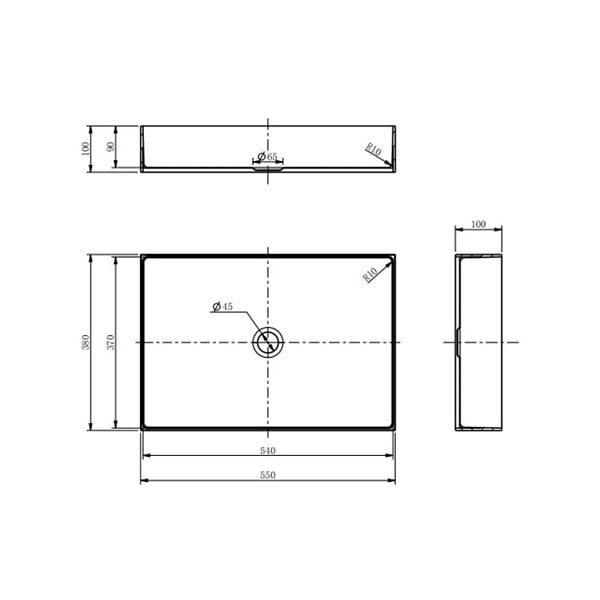 SWISS AQUA TECHNOLOGIES - Swiss Aqua Technologies Aurum Vasque à poser en Acier inoxydable 304, 55x38x11cm sans trop-plein + Bonde, Cuivre brossé PVD (SATAUR5538BRG) - large