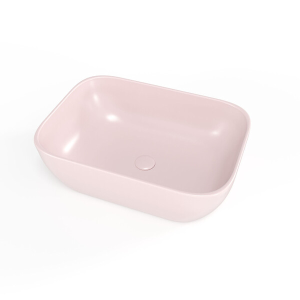 SWISS AQUA TECHNOLOGIES - Swiss Aqua Technologies Infinitio Vasque à poser 45,5 x 32,5 x 13,5 cm, sans trop-plein, Rose mat (SATINF4532PM) - large