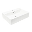 SWISS AQUA TECHNOLOGIES - Cube Way 60x42 cm lavabo suspendu en céramique avec trou pour robinetterie au milieu, sans siphon ni mitigeur, blanc (SATCW6042) - vignette