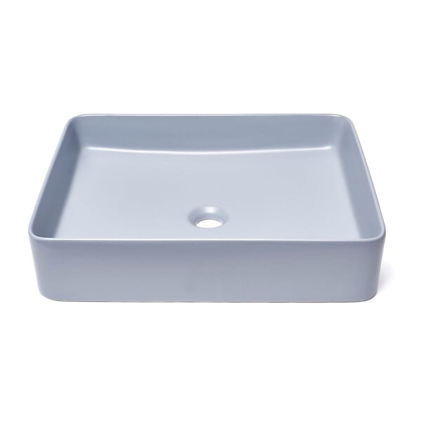 SWISS AQUA TECHNOLOGIES - Swiss Aqua Technologies Infinitio Vasque à poser 50 x 40 x 11 cm, sans trop-plein, Bleu foncé mat (SATINF5040DBLM) - large
