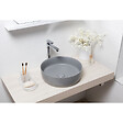 SWISS AQUA TECHNOLOGIES - Swiss Aqua Technologies Vasque à poser Infinitio 39 x 39 x 12 cm sans trop-plein, gris mat (SATINF3939LGRM) - vignette