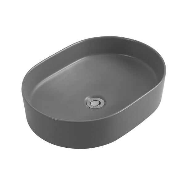 CERAMIA - Ceramia PixL 50 x 37 x 13,5 cm vasque à poser Infinitio, sans trop-plein, gris (CEPX5037GRM) - large