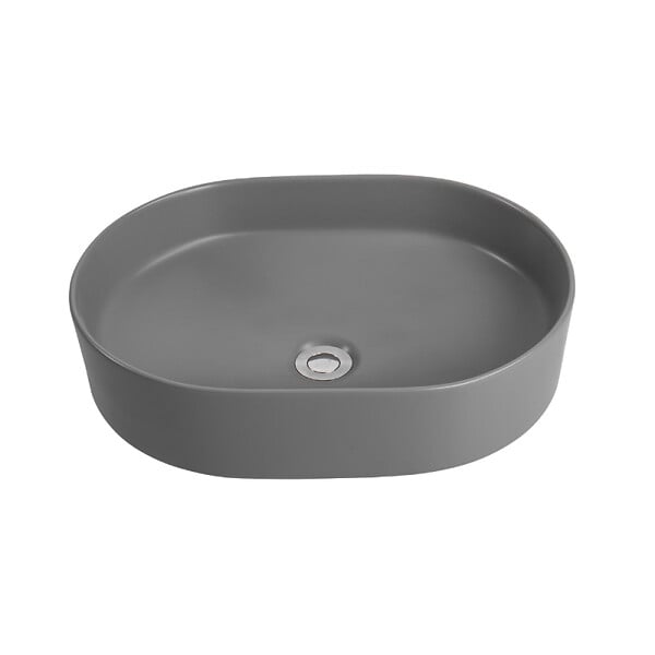 CERAMIA - Ceramia PixL 50 x 37 x 13,5 cm vasque à poser Infinitio, sans trop-plein, gris (CEPX5037GRM) - large