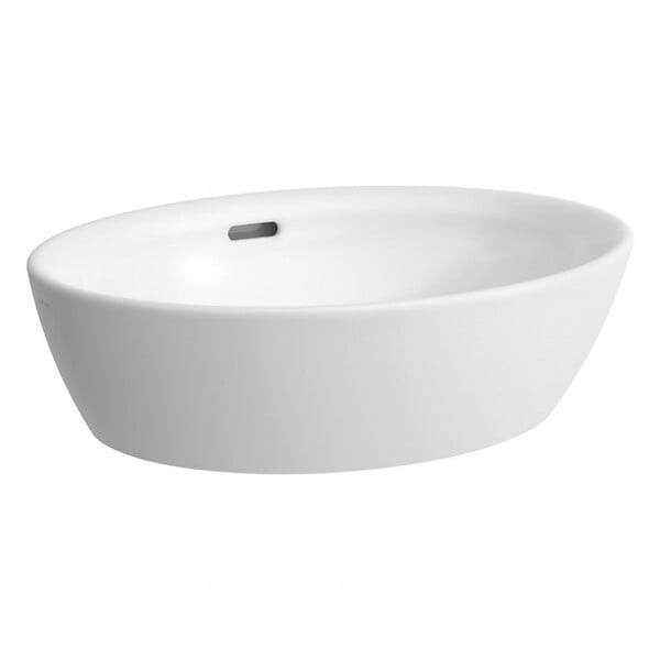 LAUFEN - Laufen Pro Vasque à poser 52x39cm sans trou pour robinetterie, avec trop-plein, Blanc (H8129640001091) - large
