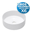 SWISS AQUA TECHNOLOGIES - Swiss Aqua Technologies lot de 6 vasques à poser Infinitio 36 x 36 x 12 cm sans trop-plein, blanc brillant (SATINF3636-GVP06) - vignette