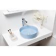 SWISS AQUA TECHNOLOGIES - Swiss Aqua Technologies Vasque à poser Infinitio 39 x 39 x 12 cm sans trop-plein, bleu mat (SATINF3939LBLM) - vignette