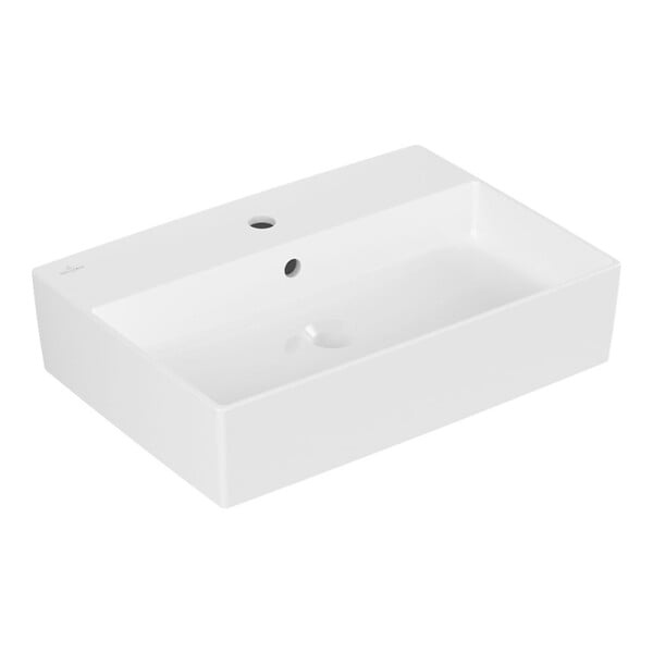 VILLEROY & BOCH - Villeroy & Boch Memento 2.0 Vasque à poser rectangulaire, 60 x 42 x 14 cm, avec trop-plein, non meulé, blanc (4A076001) - large