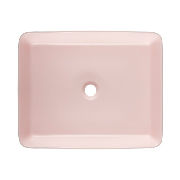 SWISS AQUA TECHNOLOGIES - Swiss Aqua Technologies Infinitio Vasque à poser 50 x 40 x 11 cm, sans trop-plein, Rose mat (SATINF5040PM) - large