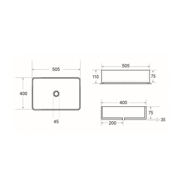 SWISS AQUA TECHNOLOGIES - Swiss Aqua Technologies Infinitio Vasque à poser 50 x 40 x 11 cm, sans trop-plein, Rose mat (SATINF5040PM) - large