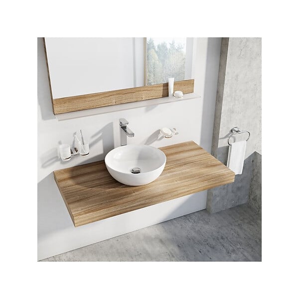 RAVAK - Ravak Uni Vasque à poser 40x40 cm sans trop plein, Blanc (XJX01140003) - large