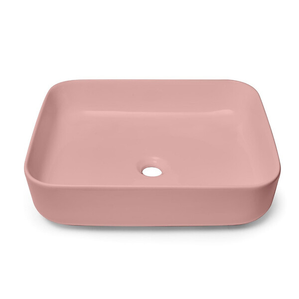 SWISS AQUA TECHNOLOGIES - Swiss Aqua Technologies Set Vasque Infinitio à poser 50x39 cm + Bonde, Rose (SATINF5039PM-SET_BP) - large