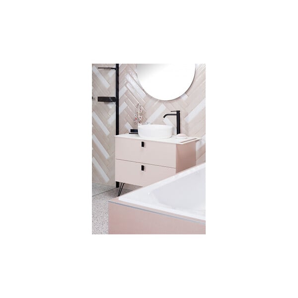 SWISS AQUA TECHNOLOGIES - Swiss Aqua Technologies Set vasque à poser 39x39x12cm sans trop-plein + bonde à écoulement libre Infinitio blanc SetSATINF-blanc - large