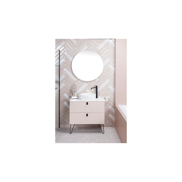 SWISS AQUA TECHNOLOGIES - Swiss Aqua Technologies Set vasque à poser 39x39x12cm sans trop-plein + bonde à écoulement libre Infinitio blanc SetSATINF-blanc - large