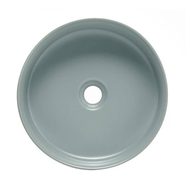SWISS AQUA TECHNOLOGIES - Swiss Aqua Technologies Mood vasque à poser ronde 36x36 cm sans trou de robinetterie ni trop-plein, gris (SATM3636LGRM) - large