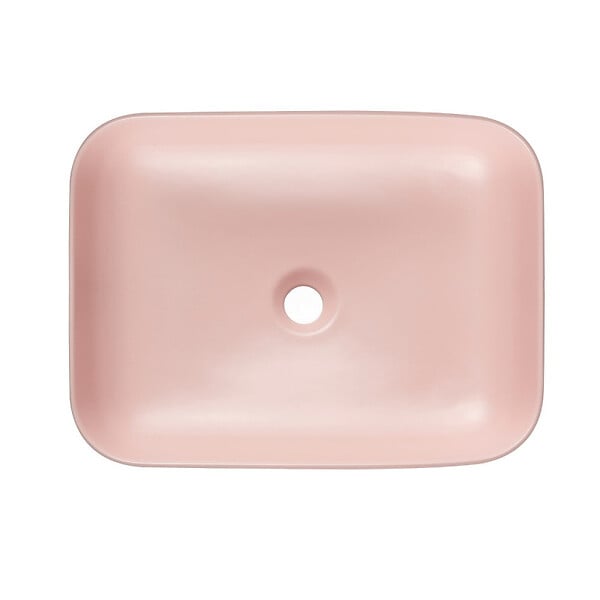 SWISS AQUA TECHNOLOGIES - Swiss Aqua Technologies Infinitio Vasque à poser 50 x 39 x 13 cm, sans trop-plein, Rose mat (SATINF5039PM) - large