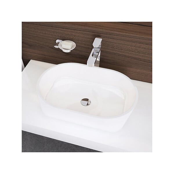RAVAK - Ravak Solo Vasque à poser 58 x 40 cm sans trop plein, Blanc (XJX01358000) - large
