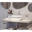 SWISS AQUA TECHNOLOGIES - Infinitio Vasque à poser 45,5x32,5 cm, sans trop-plein, Blanc brillant (SATINF4532) - vignette