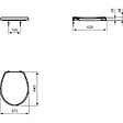 IDEAL STANDARD - ASTOR - Abattant et couvercle 370x525 mm (W302601) - vignette