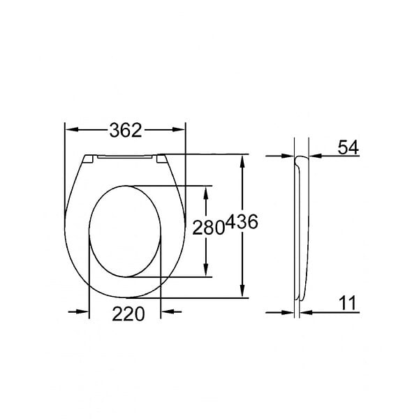 GROHE - Grohe Bau Ceramic Siège WC, blanc (39492000) - large