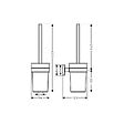 HANSGROHE - Hansgrohe Logis Universal Brosse WC, Chrome (LM-41722000) - vignette