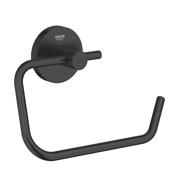 GROHE - Grohe START set porte-balai de WC + dérouleur de papier mural, noir mat (411852430-GroheBlackSet1) - large