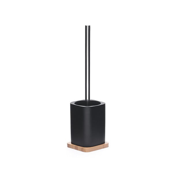 OPTIMA - Optima Hombre Brosse de toilette en polyrésine et bois de bambou, Noir (HOM37) - large