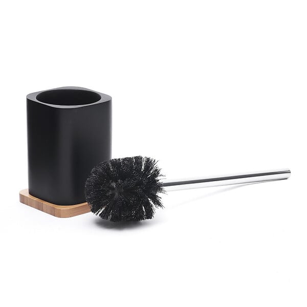 OPTIMA - Optima Hombre Brosse de toilette en polyrésine et bois de bambou, Noir (HOM37) - large