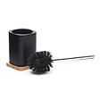 OPTIMA - Optima Hombre Brosse de toilette en polyrésine et bois de bambou, Noir (HOM37) - vignette