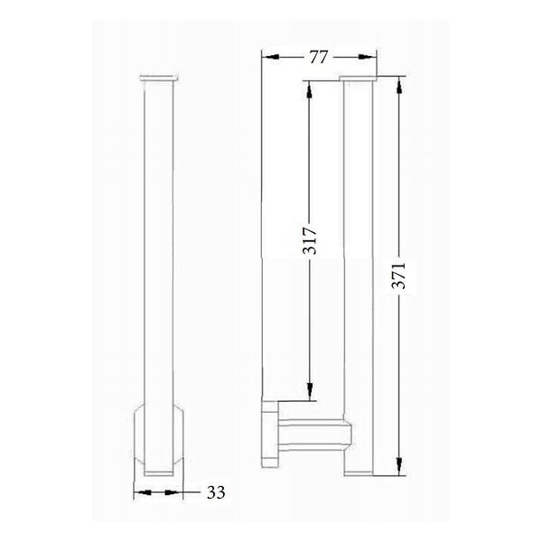 OPTIMA - Cube Way Porte-papier toilette mural en laiton, Chrome (SPI28) - large