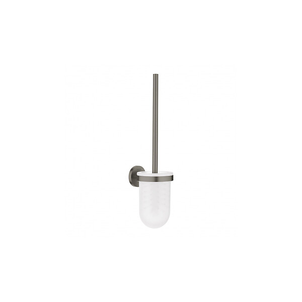 GROHE - Grohe Essentials Set d'accessoires WC avec Porte balai WC + Dérouleur de papier mural, Hard Graphite brossé (40374AL1-Essentials) - large