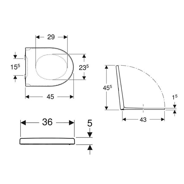 GEBERIT - Geberit iCon Abattant WC SoftClose, blanc (501.660.01.1) - large