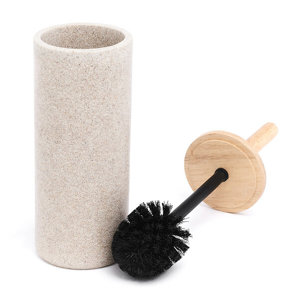 OPTIMA - Poly Brosse de toilette en polyrésine, Sable (POLY37) - large