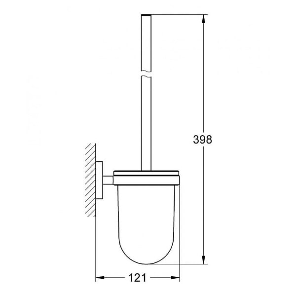 GROHE - Porte brosse WC ESSENTIALS GROHE 40374001 - Chrome - large