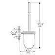 GROHE - Essentials Porte-balai de WC, Supersteel (40374DC1) - vignette