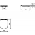 IDEAL STANDARD - Ideal Standard Tesi Abattant WC ultra fin, Blanc (T352801) - vignette