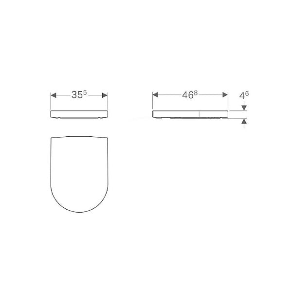 GEBERIT - Geberit iCon Abattant softclose pour cuvette suspendue en duroplast, Blanc (500.670.01.1) - large