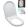 IDEVIT - Abattant WC à fermeture douce Softclose adaptable sur la plupart des cuvettes, blanc (EASY2244) - vignette